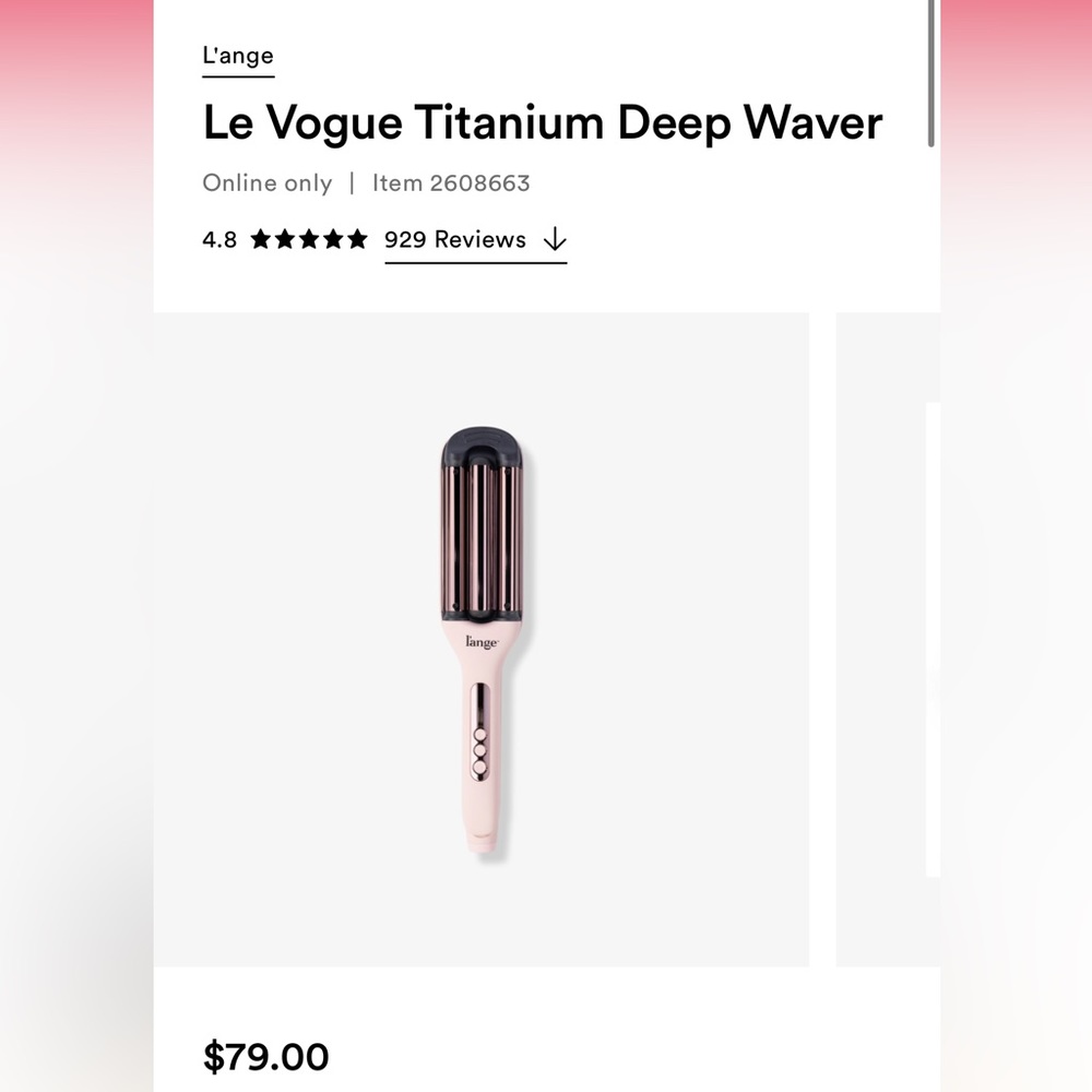 L'ange Le Vogue Titanium Deep Waver (like new)
